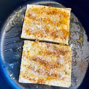 Seasoned tofu squares