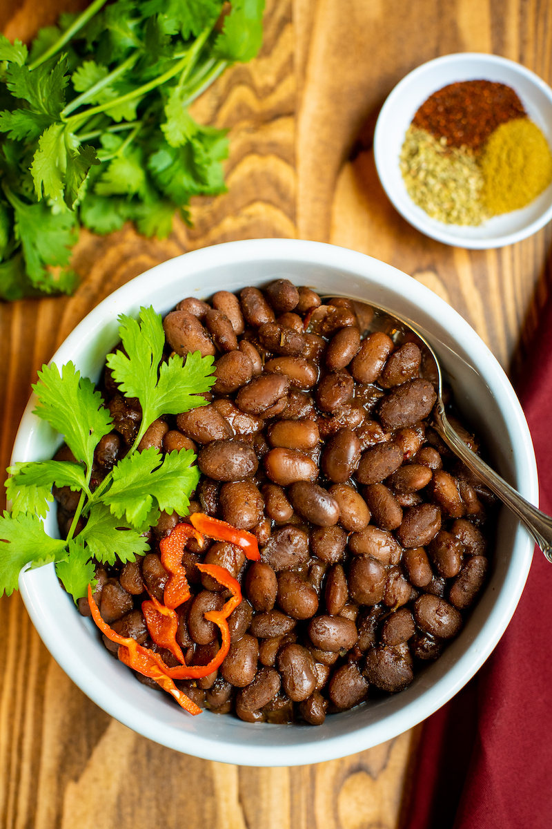 Mexican Spiced Pinto Beans in the Instant Pot no soak The Wandering Veggie